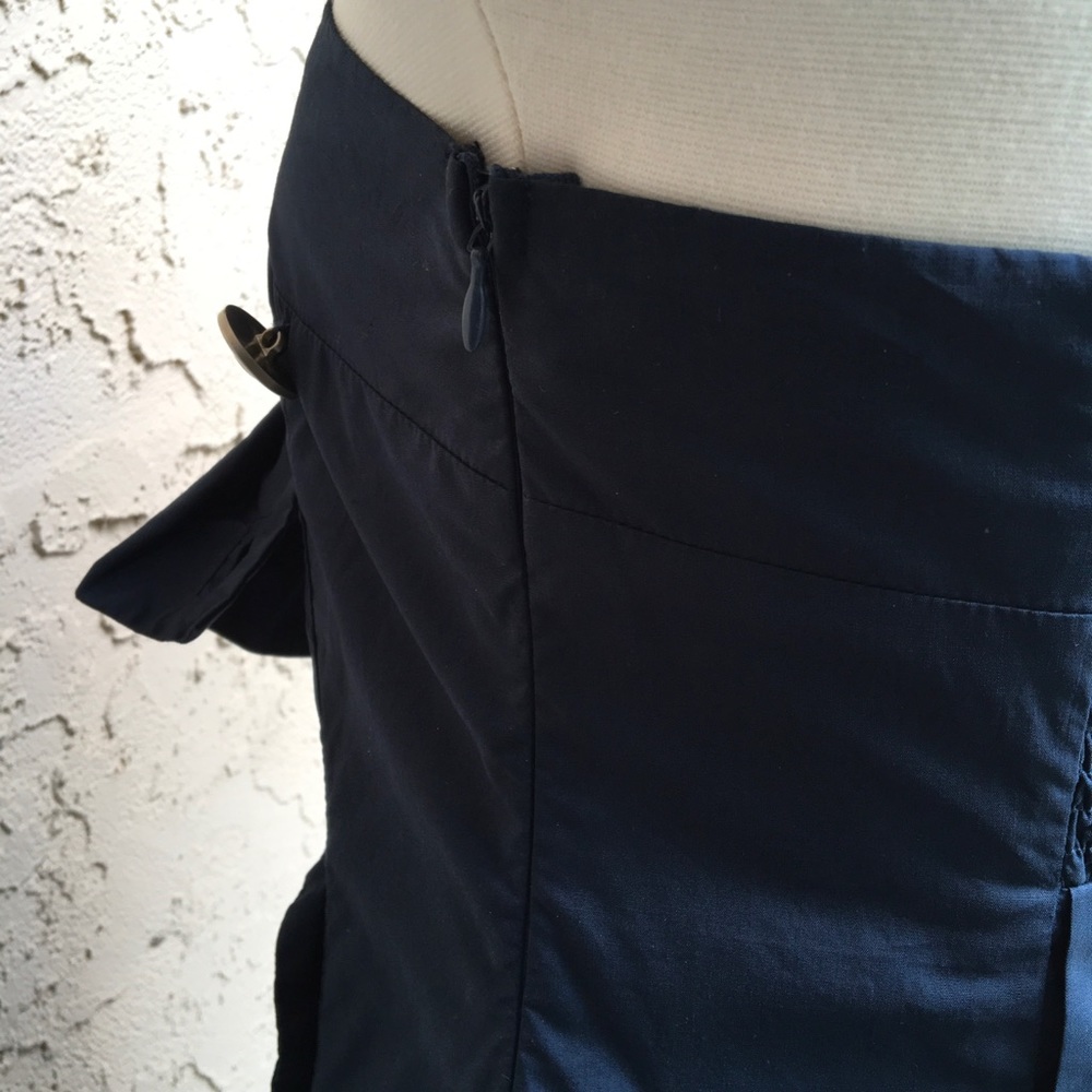 Final Sale Sleeveless Blue Khaki Dress - Picture 8 of 8
